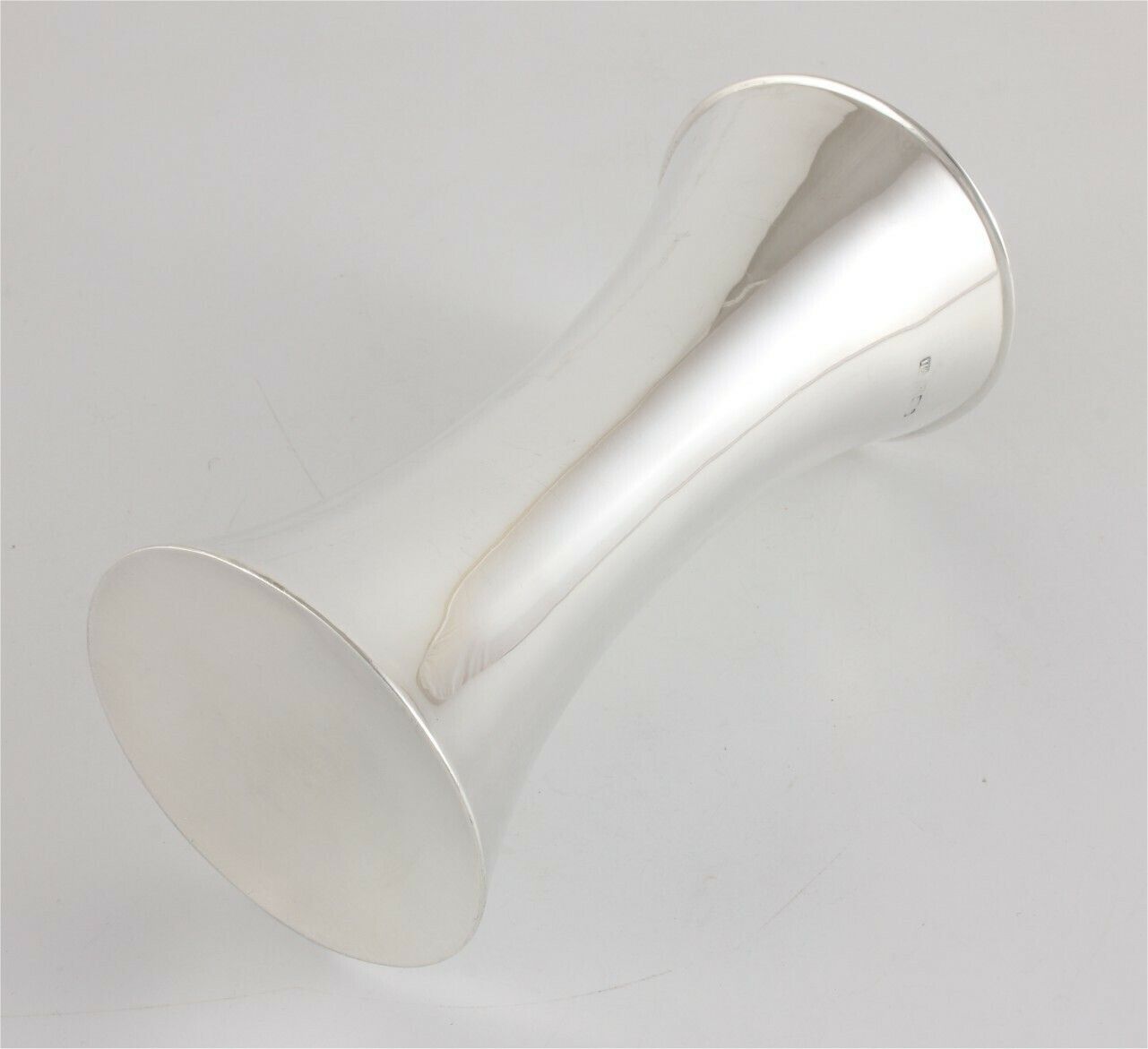685.0 Solid Silver Flower Vase. Edwardian Posy Holder. Atkins Brothers. 1903. photo