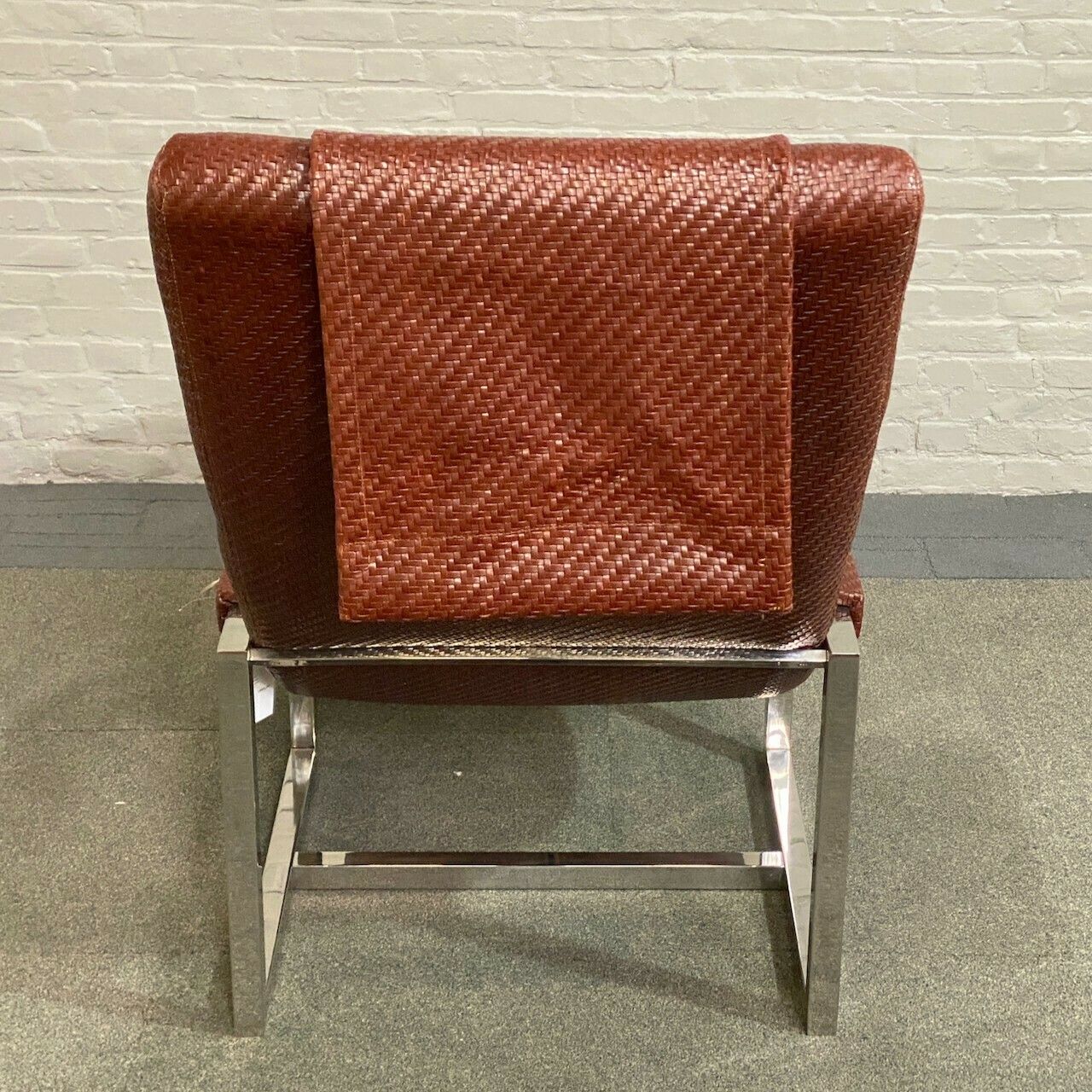 photo furniture Ralph Lauren Leather & Chrome Lounge Chair   USA 1990's