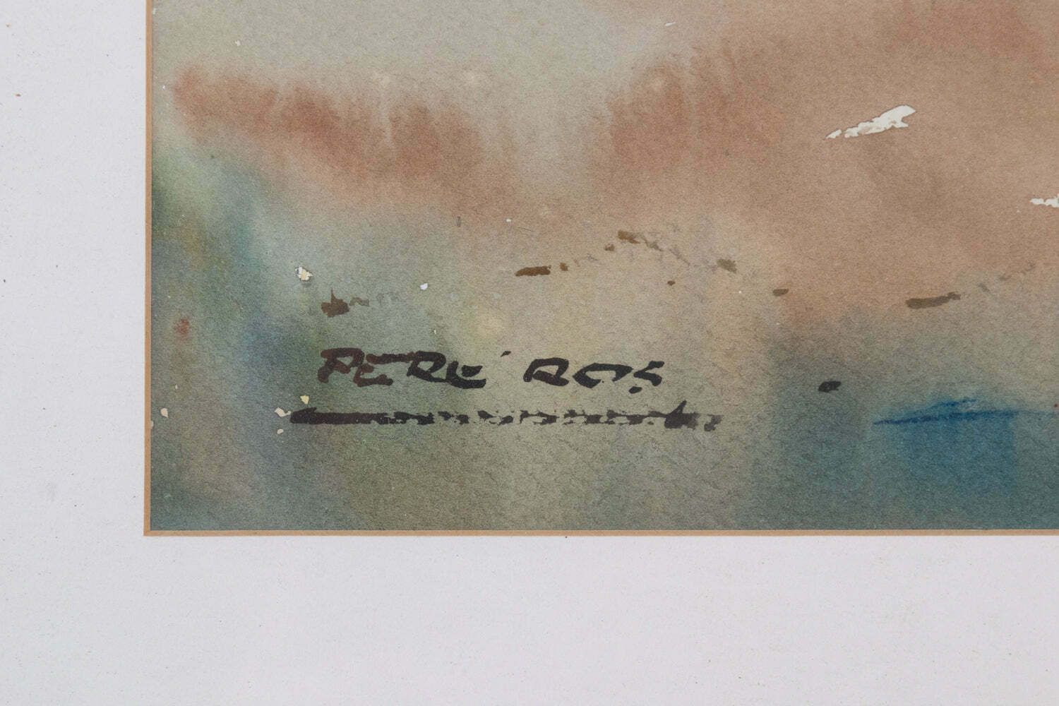 Pere Ros   Impressionistisch Aquarelschets   Een Man Met Zijn Kar photo Kunst