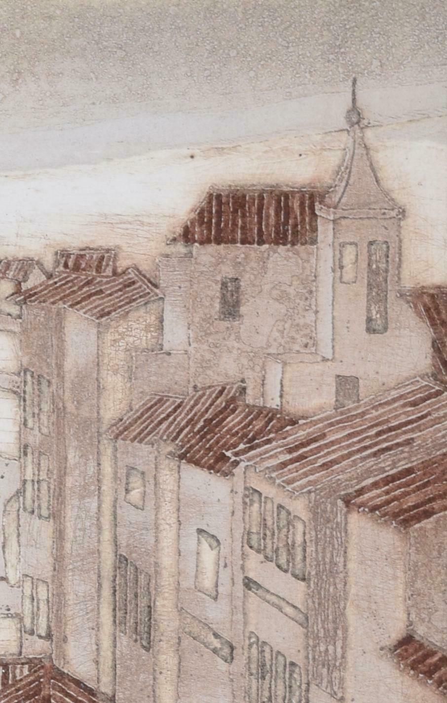 Valerie Thornton Florence Ponte Vecchio Etching By Valerie Thornton 1972 photo 950.0