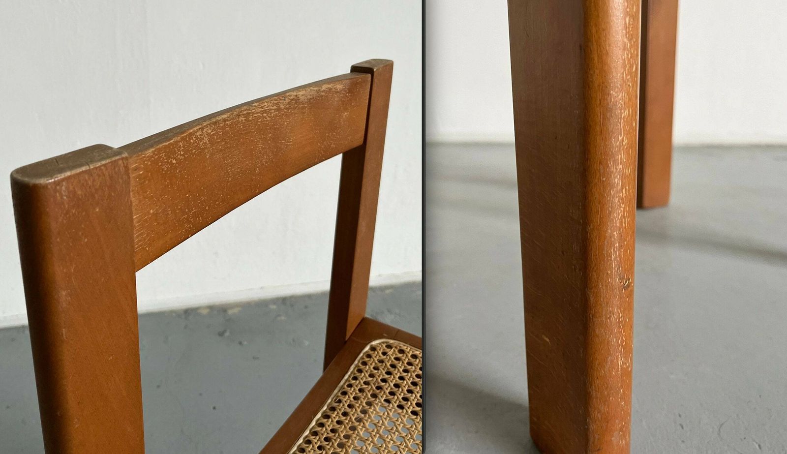Set Of 4 Vintage Mid Century Modern Constructivist Wooden Dining Chairs, 1960s photo buy