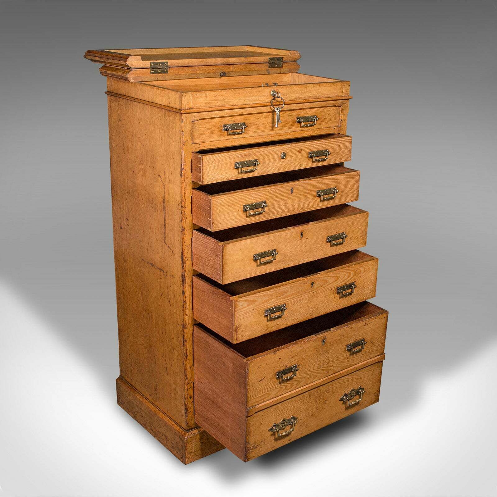 Antique Banker's Chest Of Drawers, English, Oak, Tallboy, Maple & Co, Victorian photo furniture