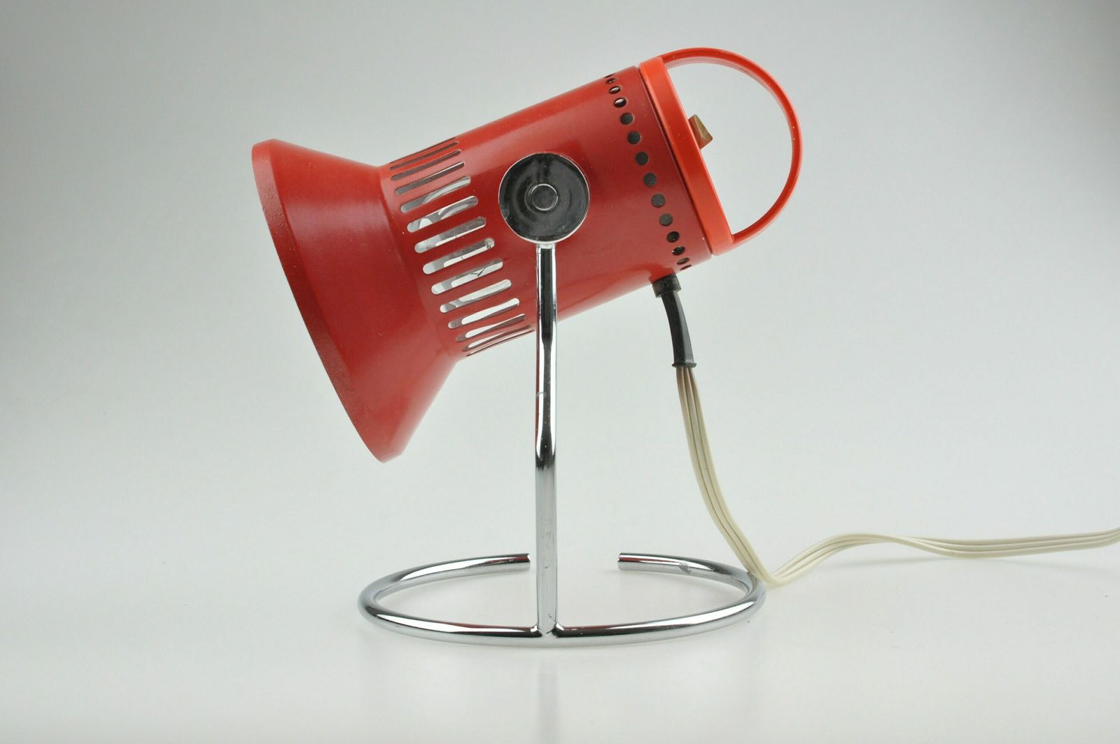 Mid Century Desk Lamp, Desk Metal Lamp, Table Lamp, Desk Lamp, Mid Century Lamp, Metal Lamp, Orange Lamp, Chrome Lamp, Table Light photo Lighting
