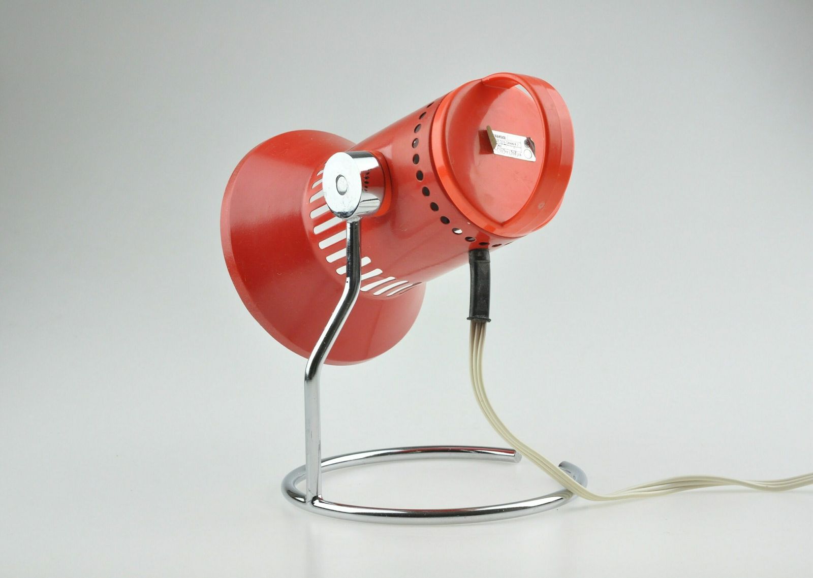 Mid Century Desk Lamp, Desk Metal Lamp, Table Lamp, Desk Lamp, Mid Century Lamp, Metal Lamp, Orange Lamp, Chrome Lamp, Table Light photo 125.0