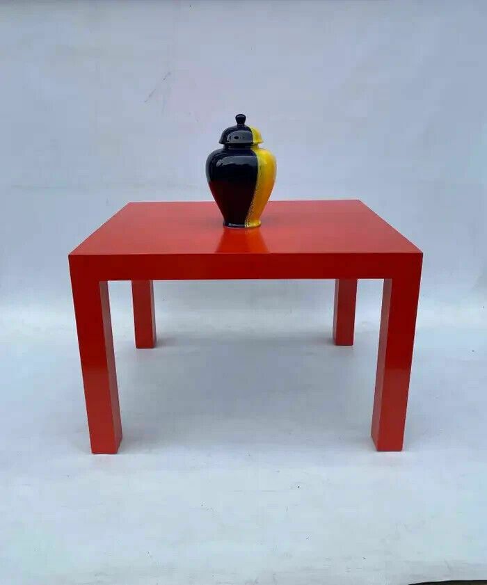 Milo Baughman For Thayer Coggin Formica Red Side Or Coffee Table 1960s Mid Century photo furniture