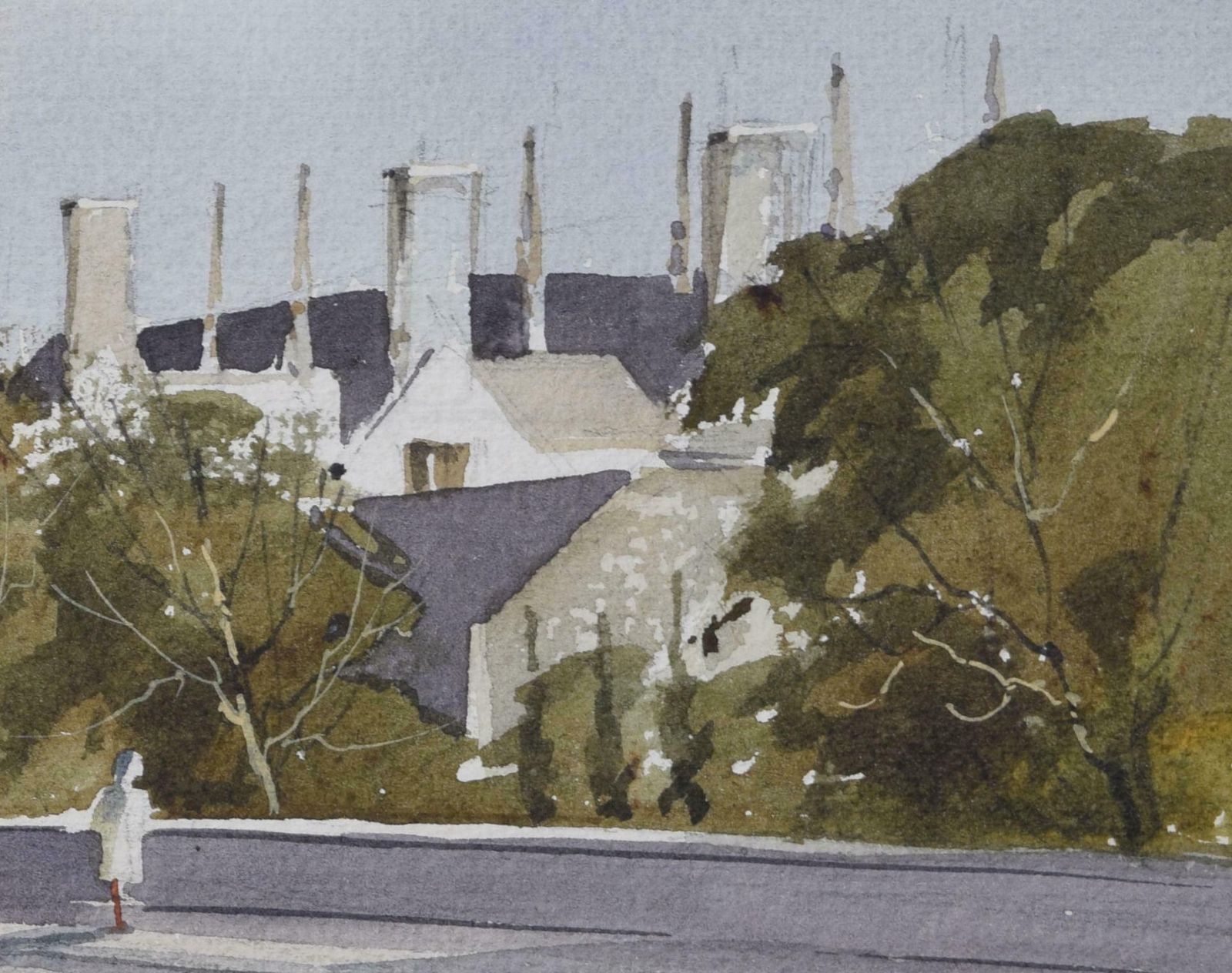 William Barnes Magdalen Tower, Oxford Watercolour By William Barnes photo for sale