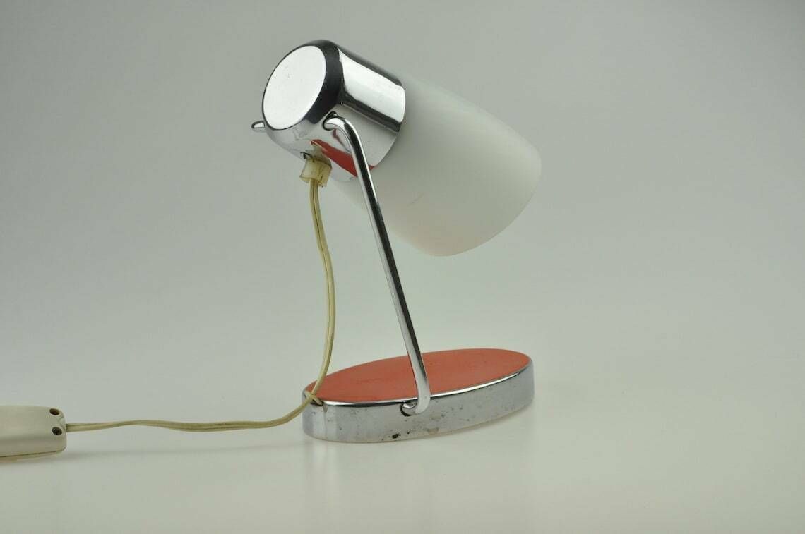 Mid Century Desk Lamp  Table Lamp  Desk Lamp  Bedside Lamp  Mid Cenutry Lamp Chrome Lamp  Table Light  Retro Lighting Art Deco Lamp photo for sale