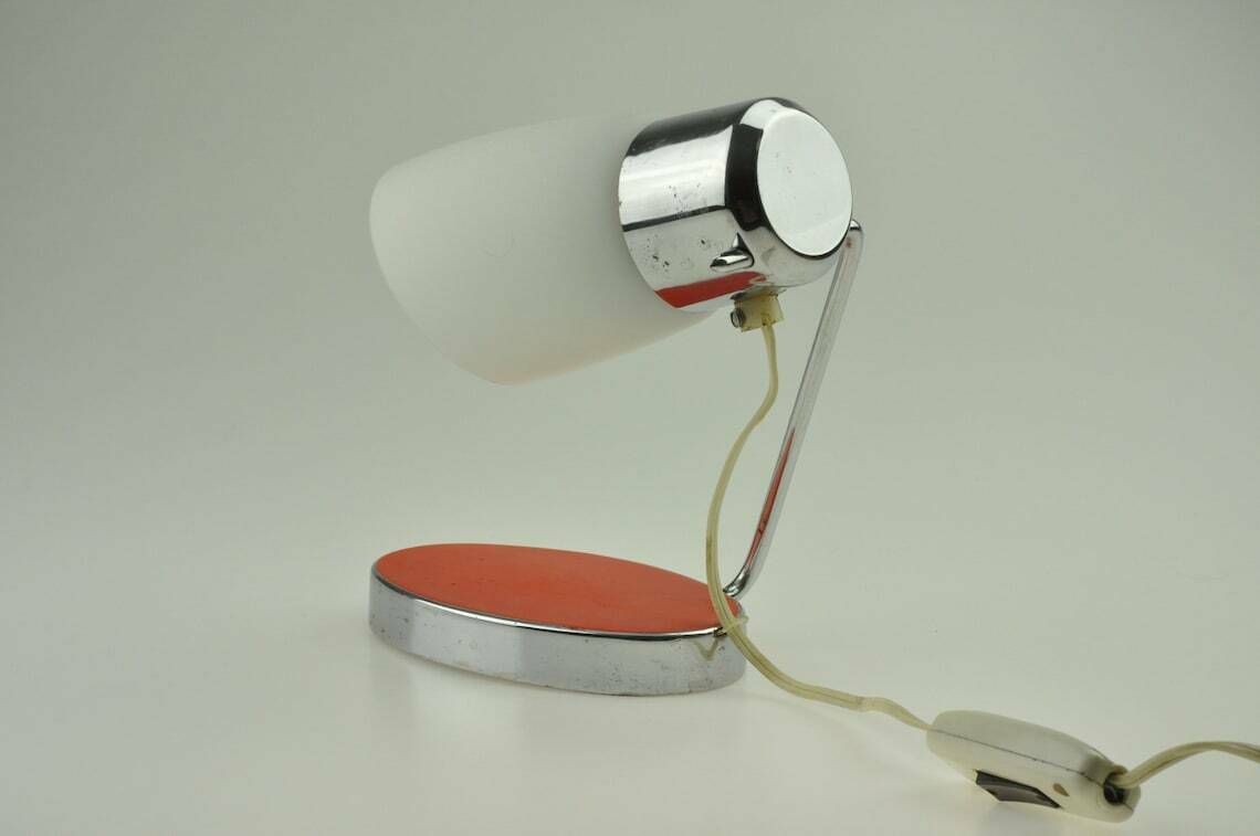 Mid Century Desk Lamp  Table Lamp  Desk Lamp  Bedside Lamp  Mid Cenutry Lamp Chrome Lamp  Table Light  Retro Lighting Art Deco Lamp photo 121.0
