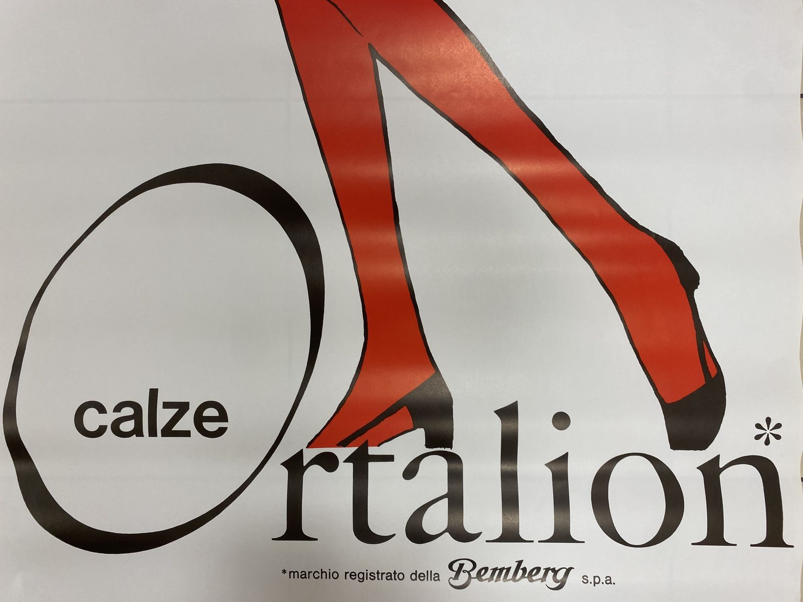 Art René Gruau, C.A. 1970s   Ortalion Calze   Original Vintage Affiche Cm 140 X 100 photo