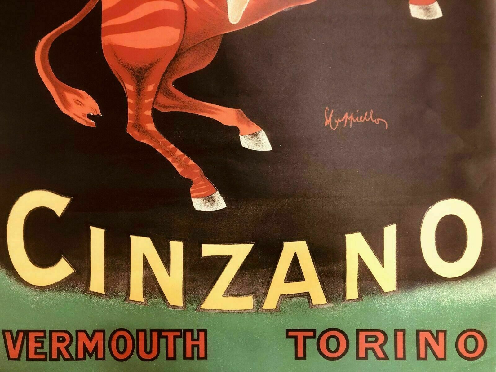 Leonetto Cappiello, 1950s   Cinzano   Original Lithographic Vintage Affiche   Cm 140 X 100   In 55,1 X 39,4 photo vintage
