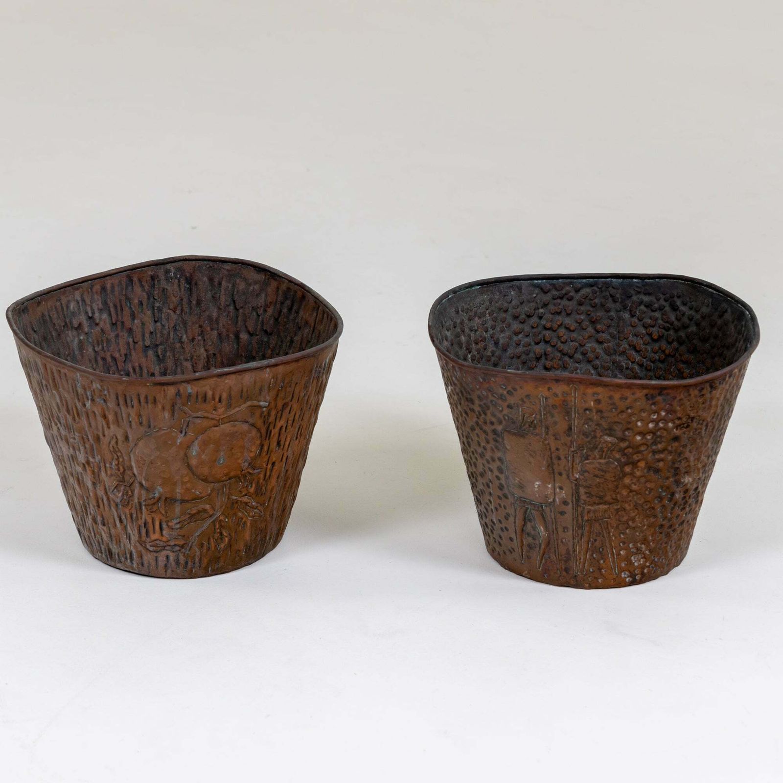 Copper Plant Pots, Italy Mid 20th Century photo Garden Decor