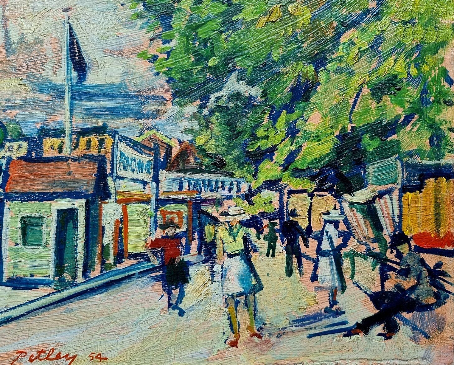 Llewellyn Petley Jones – Richmond Bridge (Framed Oil Painting 1954)