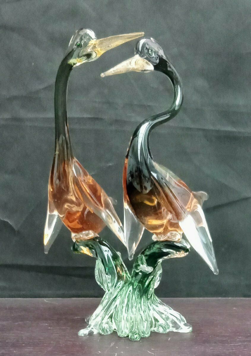 photo vinterior Cormorants In Murano Glass Archimede Seguso, 1970s