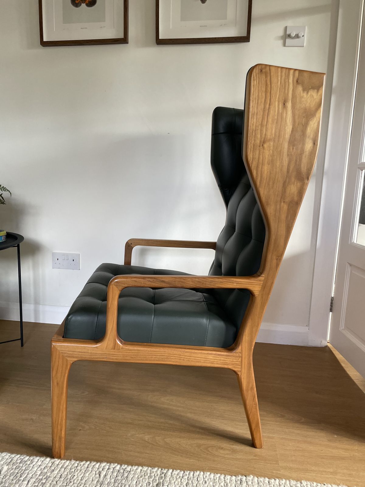 2 X James Uk Olive Leather Wingback Chairs photo furniture