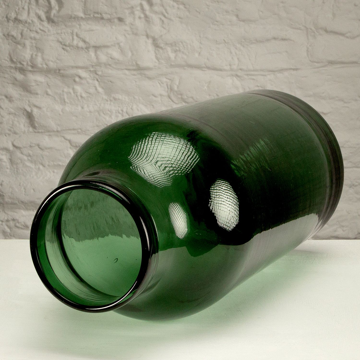 Large Hand Blown Antique Glass Pickling Jar, Denmark, 19th Century photo vinterior