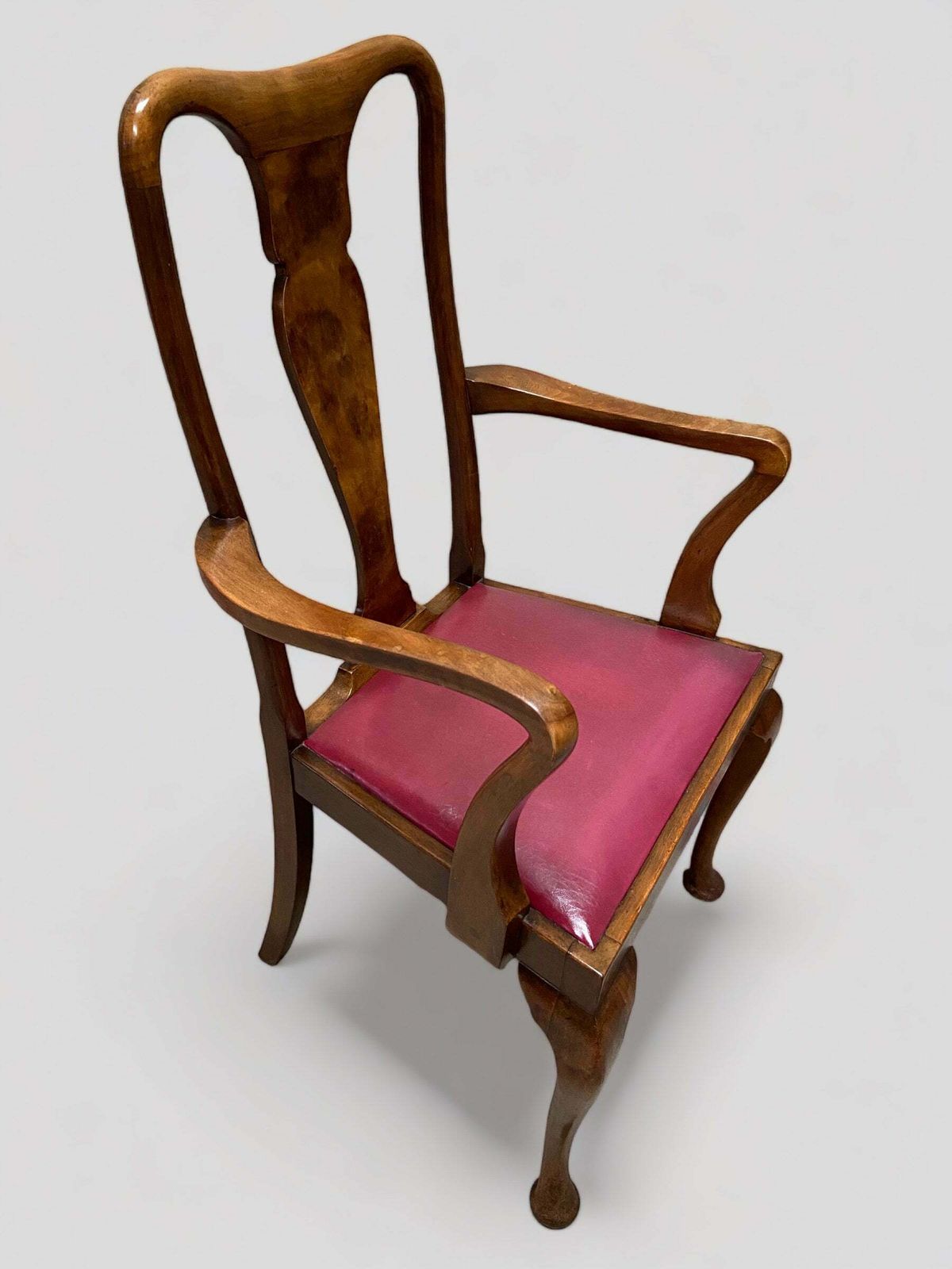 Antique Hickory Chair / Solid Mahogany Traditional Style Splat Back Dining Arm Chairs photo furniture