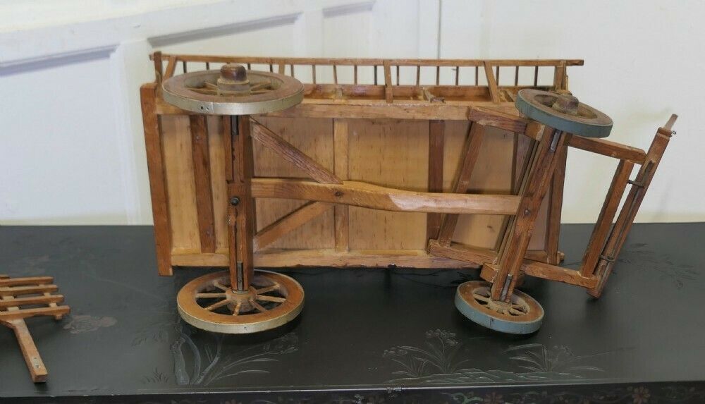photo furniture Model Wooden Horse Drawn Hay Cart
