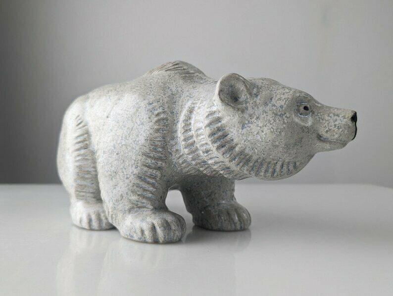 Polar Bear Sculpture By Oscar Hartung For Ego Stengods 1970 photo buy