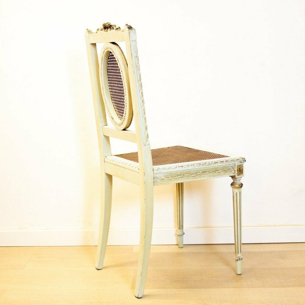 Louis XV Style Off White And Gold Detailed Chair, 1930s photo 245.0