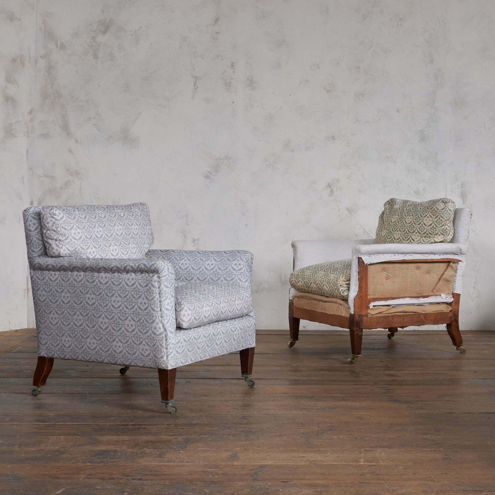 Howard And Sons Ingleby   Pair Of Armchairs