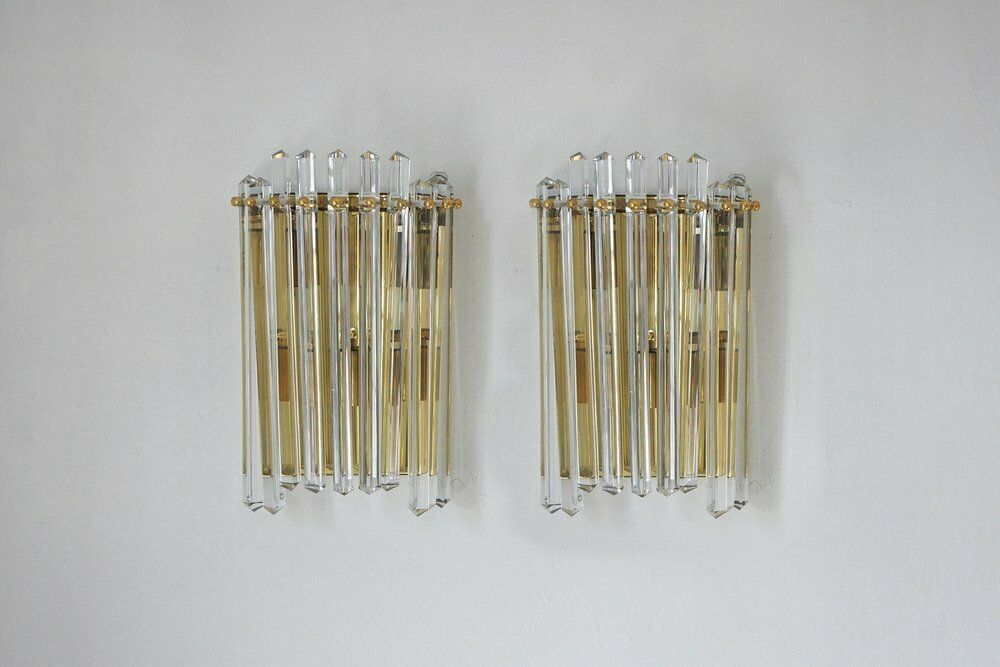 Large Wall Lamps In The Style Of Venini, Set Of 2