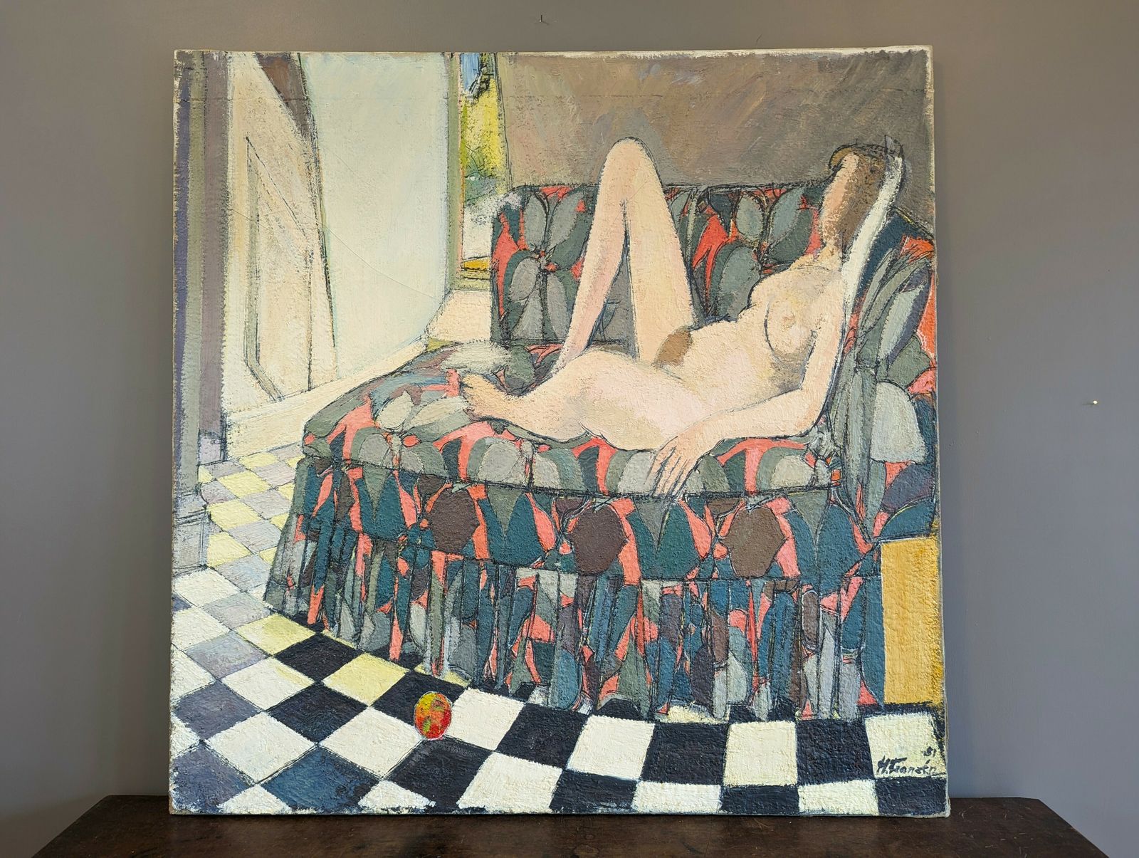 Nude On Couch (Very Large)  Oil Painting