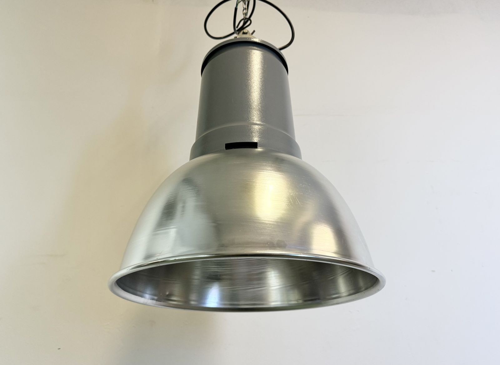 Industrial Italian Aluminium Pendant Lamp From Fael Luce, 1970s photo for sale