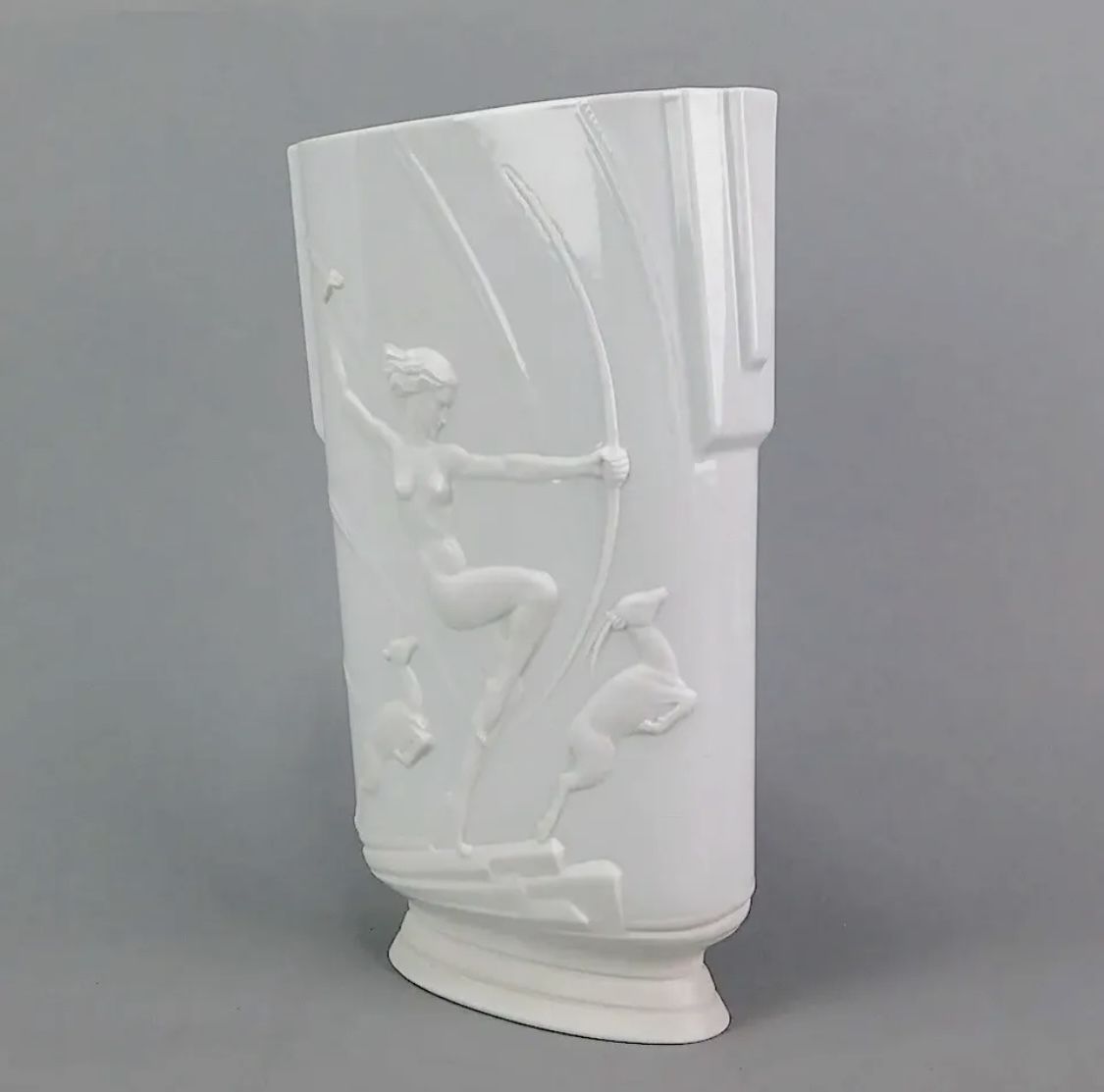 Very Rare Franz Bouraine Statue Vase, Art Deco, Japan photo vinterior