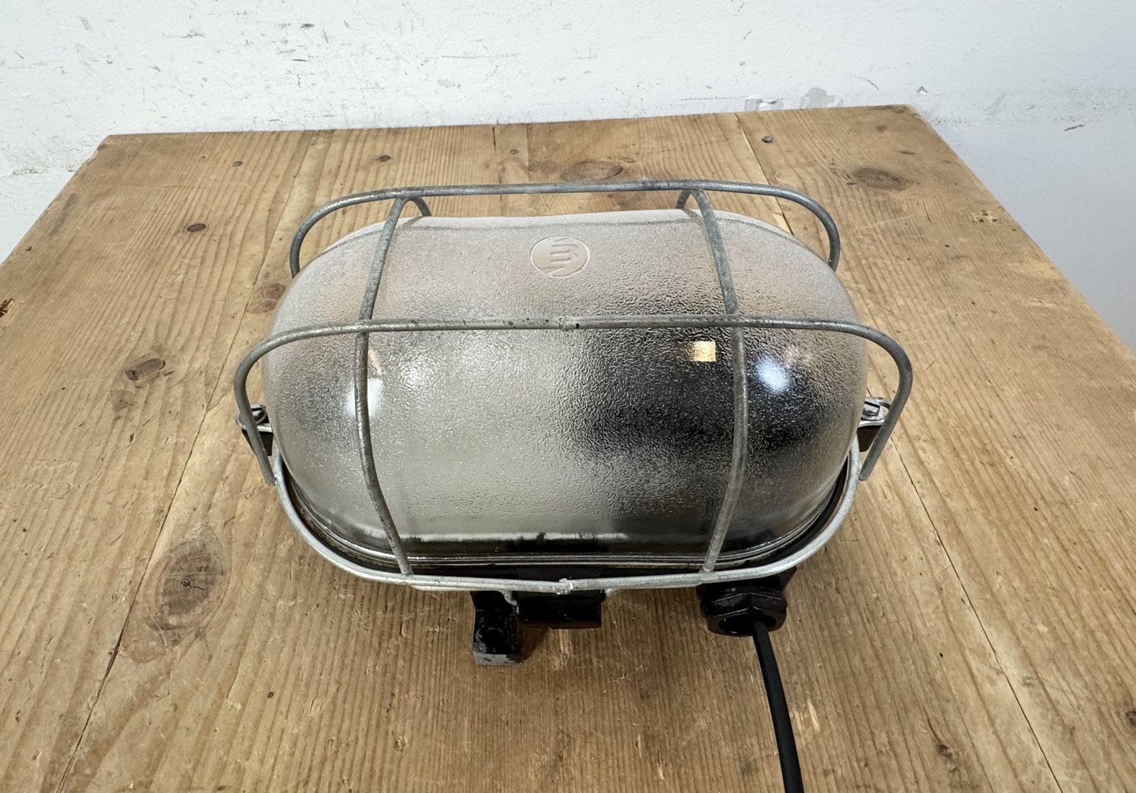 Industrial Brown Bakelite Wall Light With Frosted Glass, 1960s, 3x photo furniture