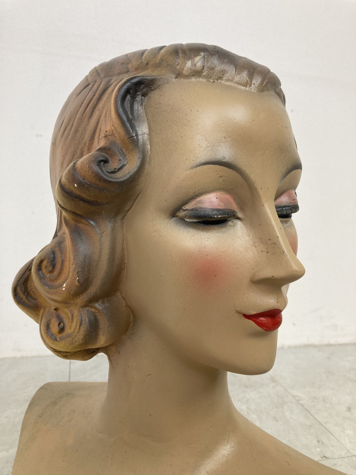 Vintage Mannequin Head, 1960s, Plaster photo buy