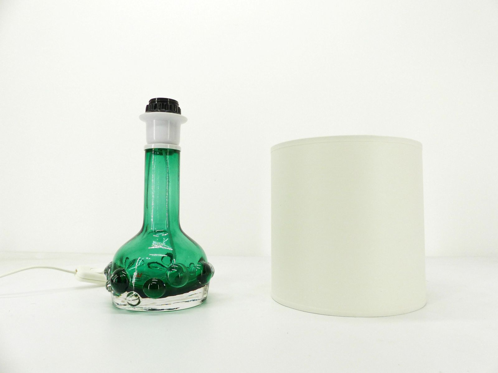 Scandinavian Green Glass Lamp Kosta Hans Owe Sandeberg Sweden 1960 photo for sale