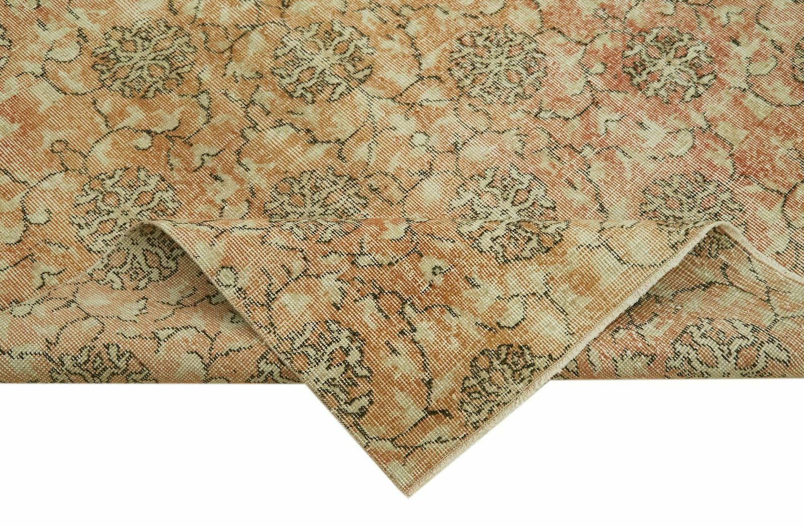5x8 Beige Turkish Vintage Area Rug   42076 photo vinterior