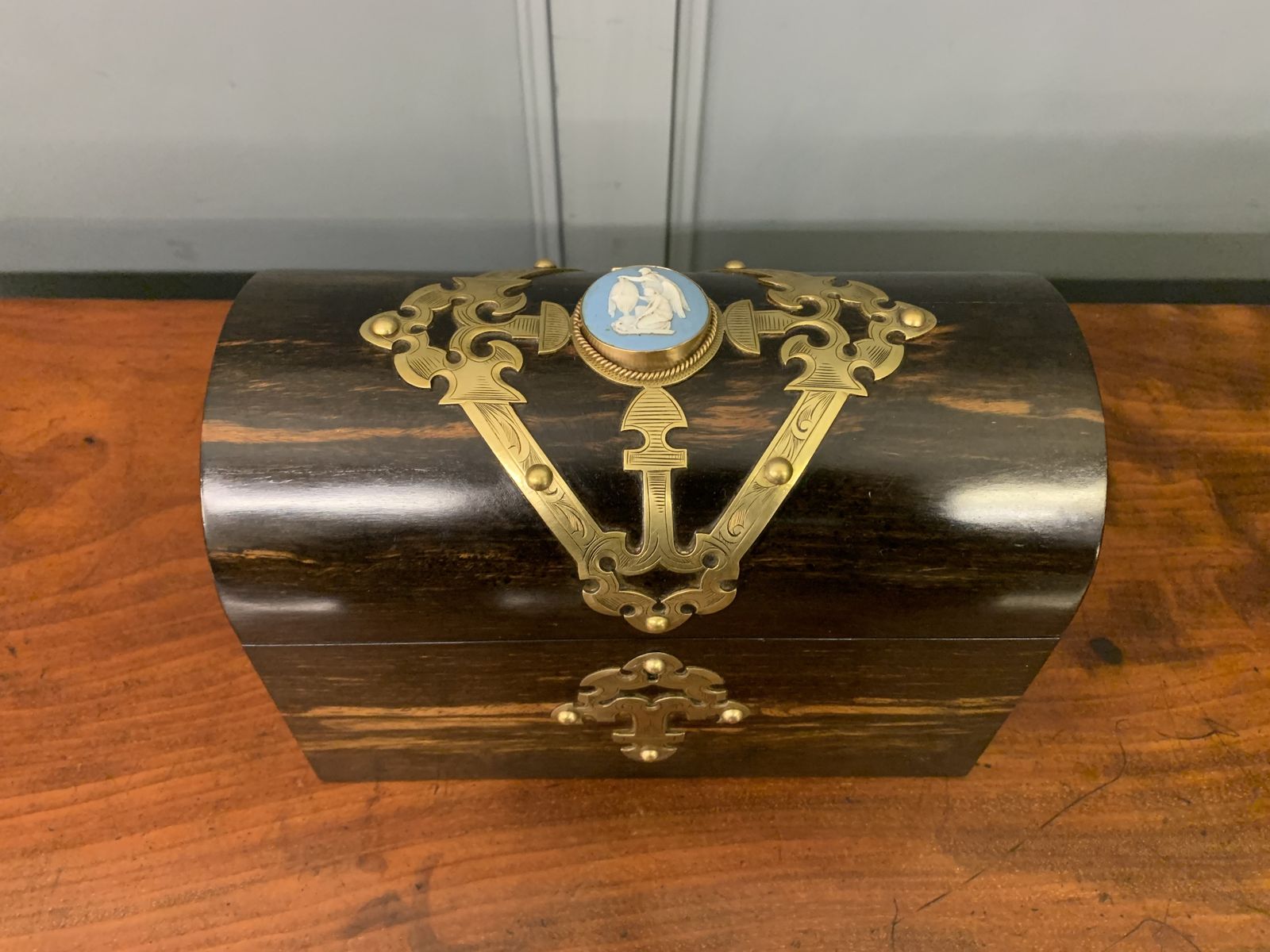 Victorian Coromandel Stationary Casket photo for sale