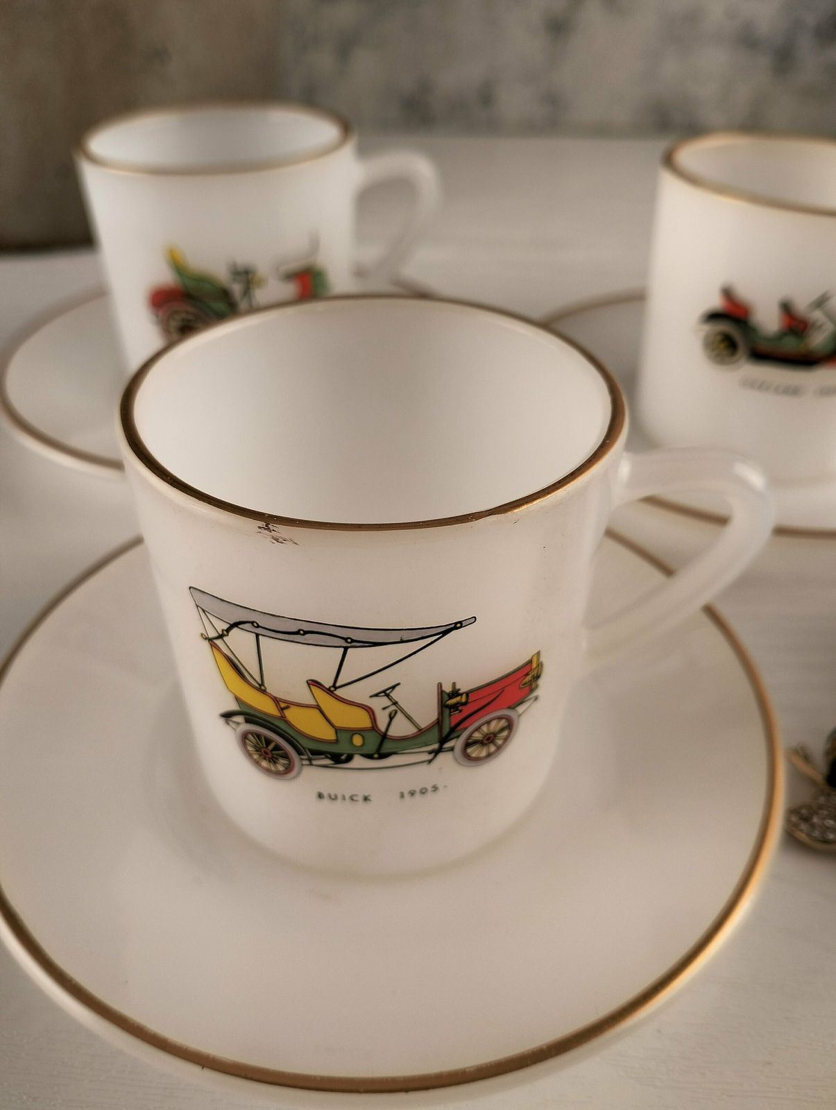 Arcopal   Arcopal France   Espresso Cups   White Cups   Gold Rim Cups   Arcopal France Cup   Gold Rim Coffee Cup   White Glass photo buy