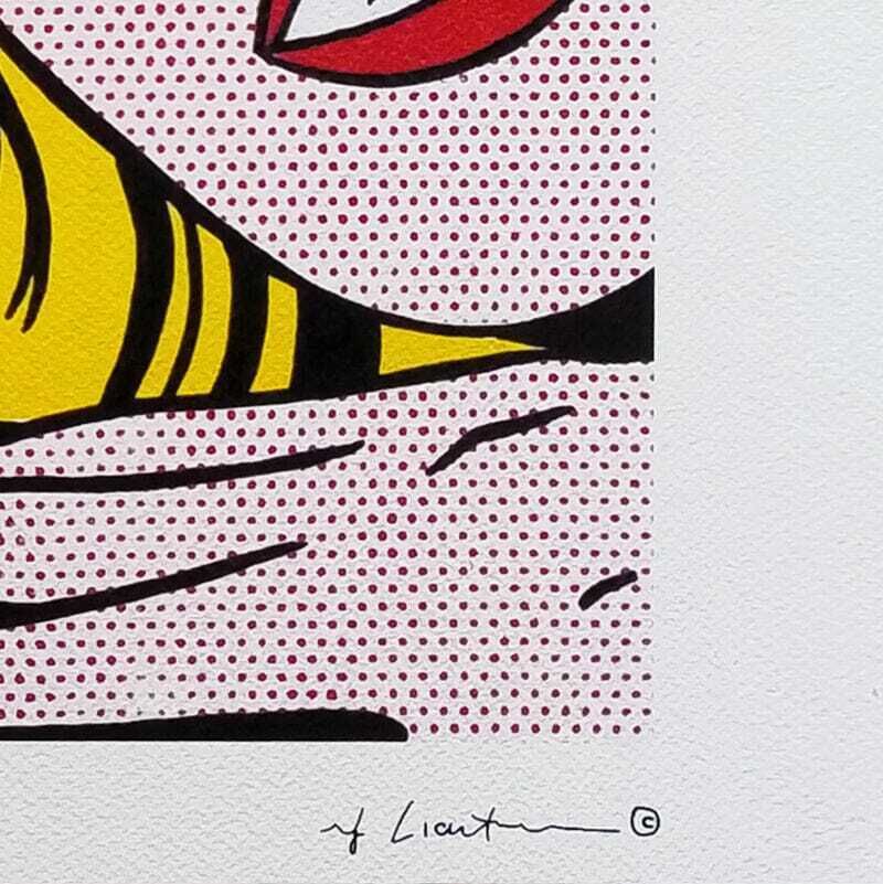 1980s Original Stunning Roy Lichtenstein "Smile Girl" Limited Edition Lithograph photo vinterior