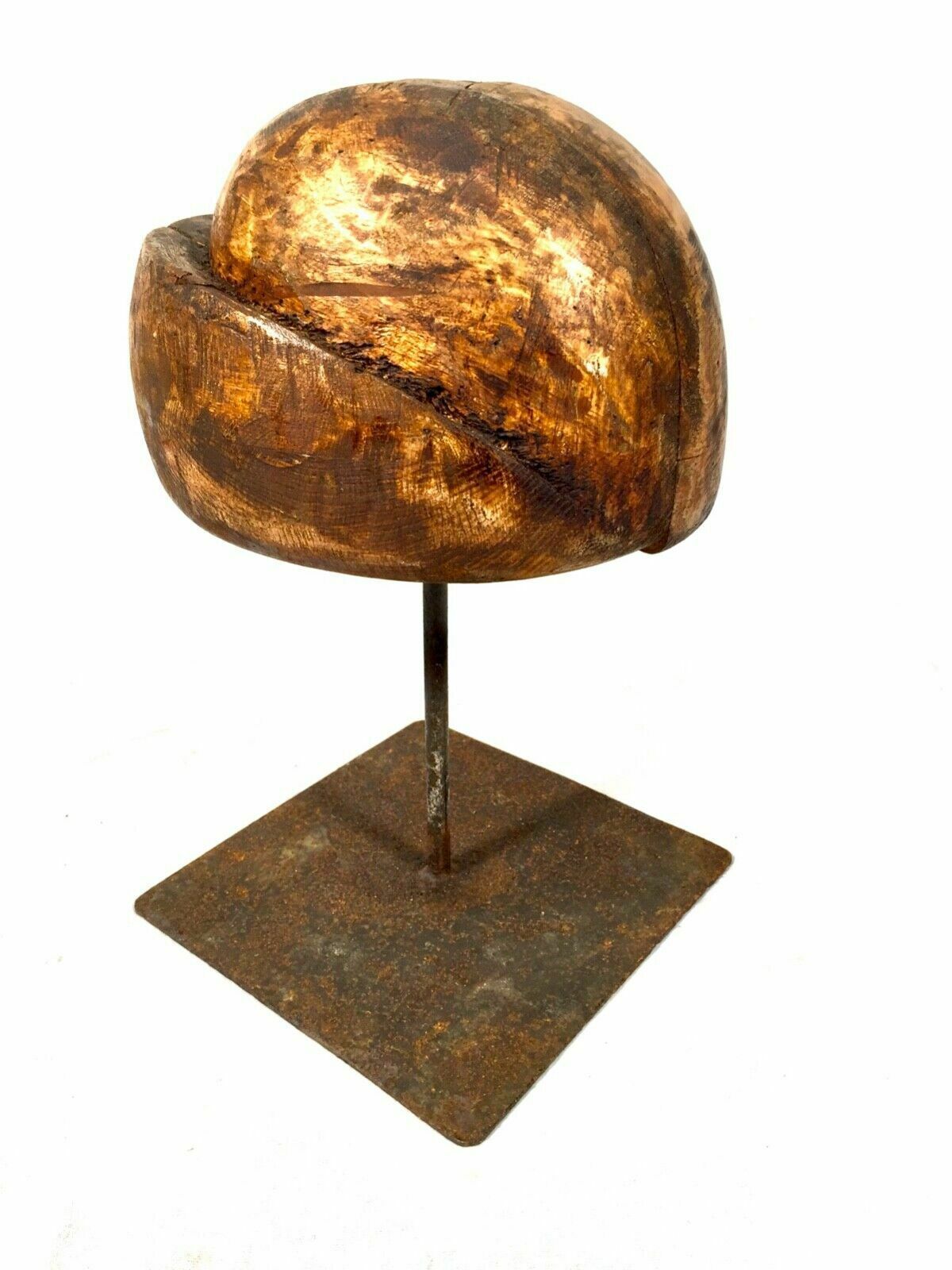 Antique Wooden Milliner's Head / Hat / Wig Maker's Display / 19th Century C.1880 photo Art