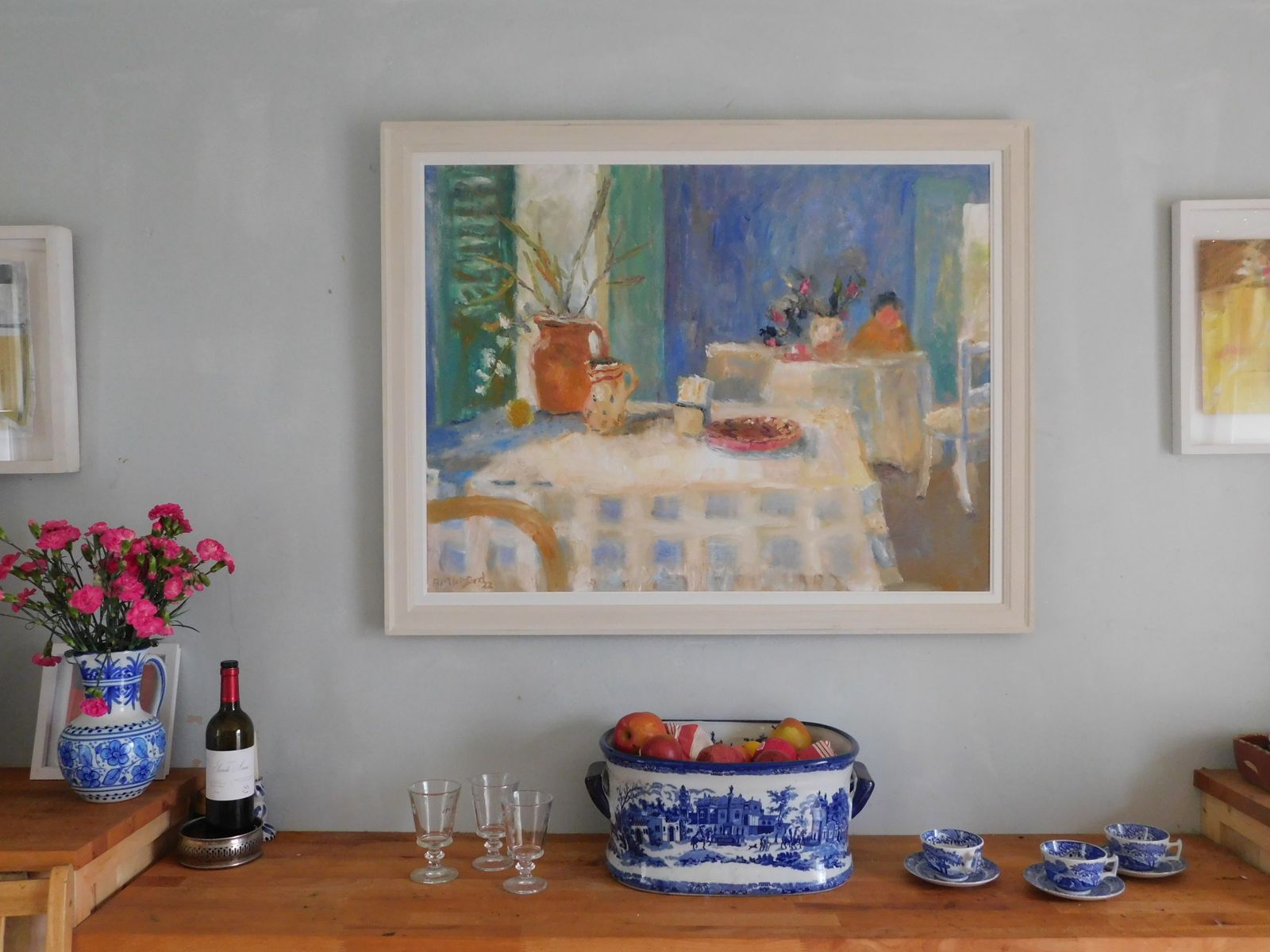 Reading Quietly. Large Figurative Oil Painting By Alice Mumford photo furniture