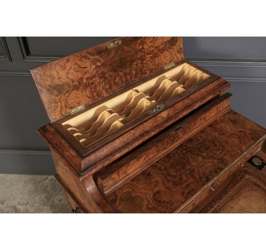 Magnificent Burr Walnut Marquetry Inlaid Davenport Desk photo 2220.66