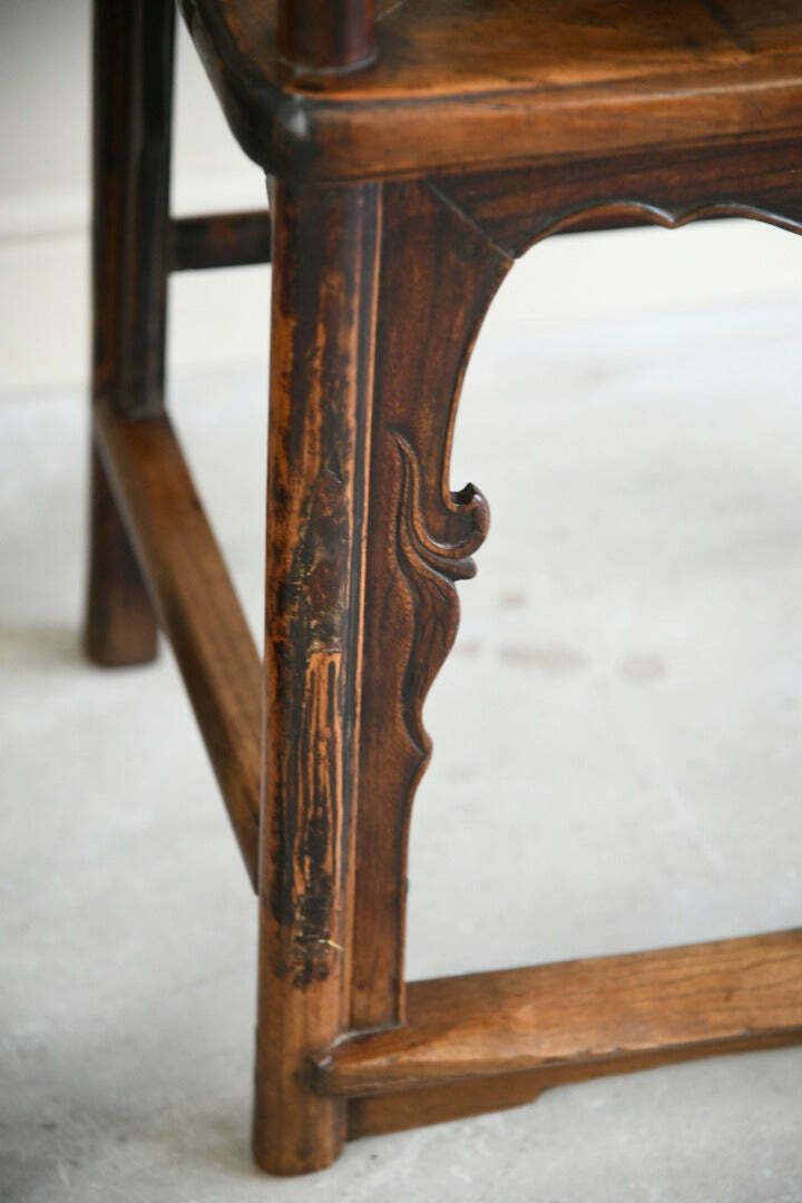 Pair Of Ming Style Chinese Hardwood Armchairs, 19th Century photo vinterior