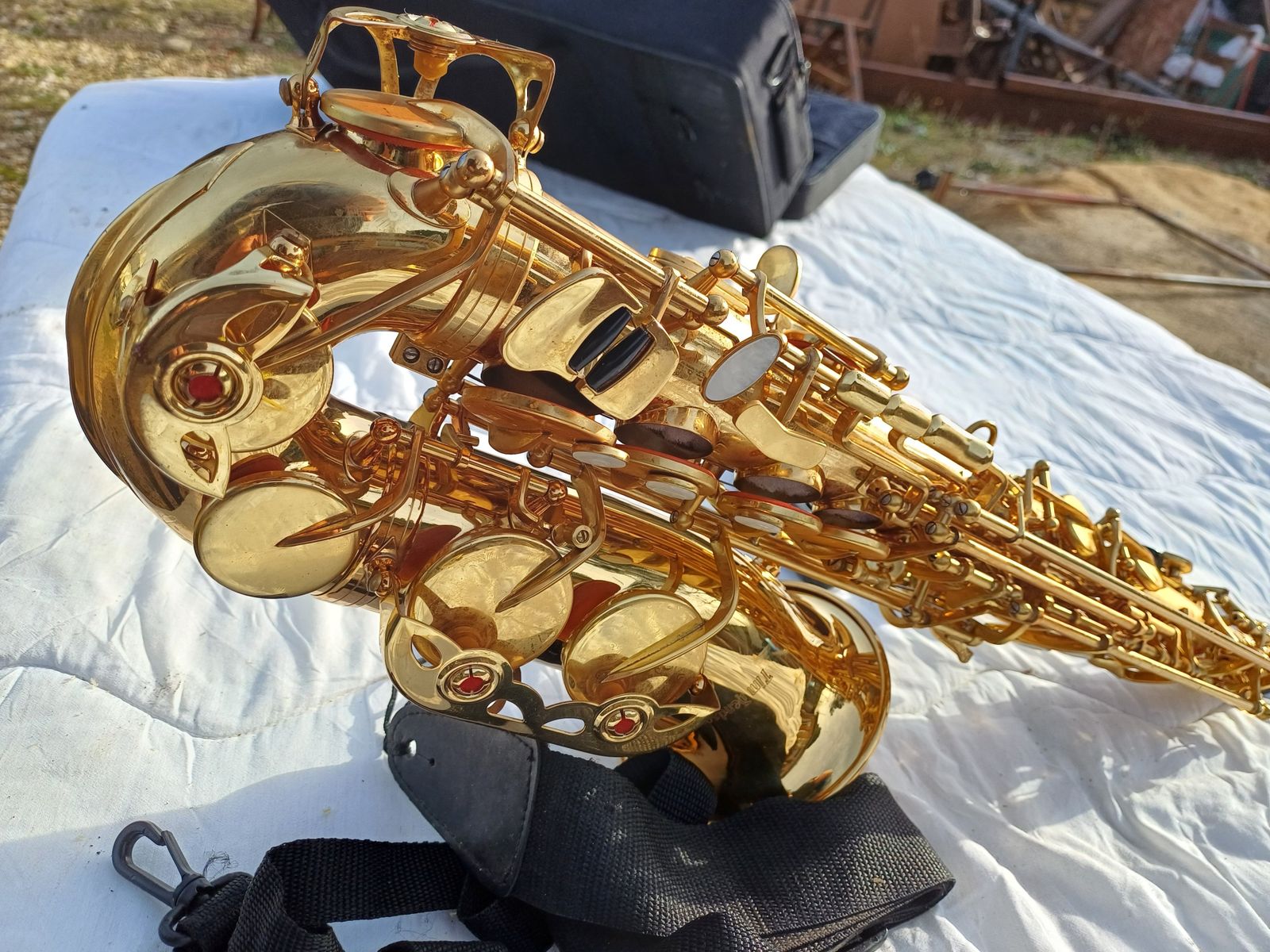 Saxophone Tim Hendson, 1990s, Copper photo vinterior