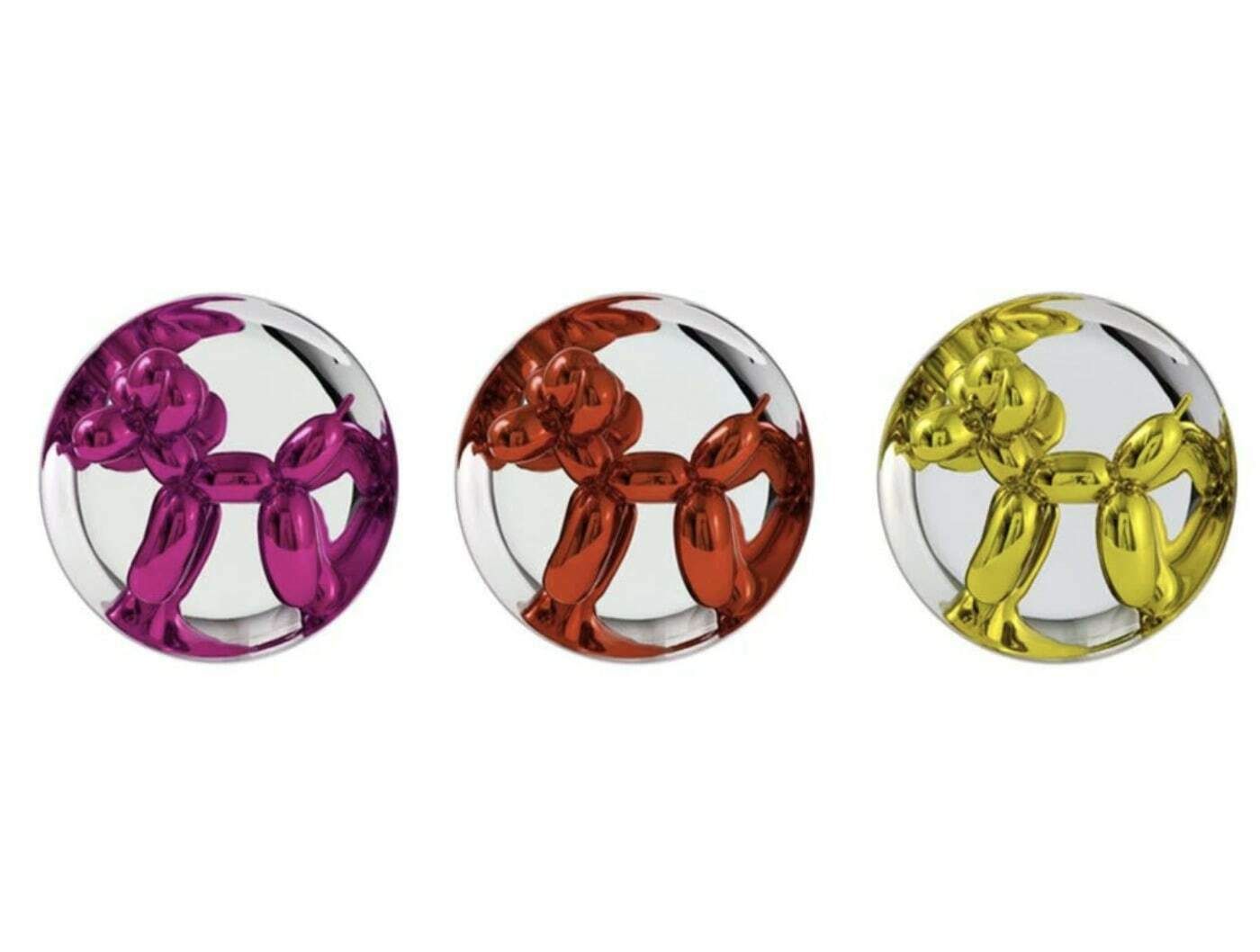 Jeff Koons Ballon Dogs   Complete Set Of 3 , 2015  2017