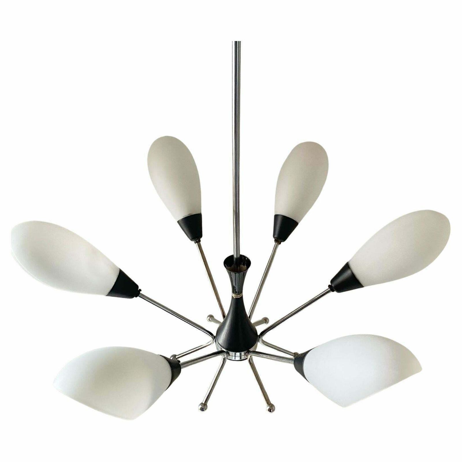Midcentury Modern Sputnik Chandelier, Stilnovo Italy 1960 photo Lighting
