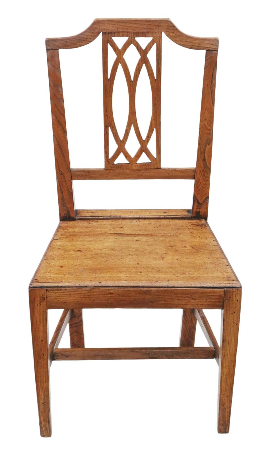 19th Century Elm Kitchen Dining Chairs: Set Of 6 (5+1), Antique Quality photo Furniture