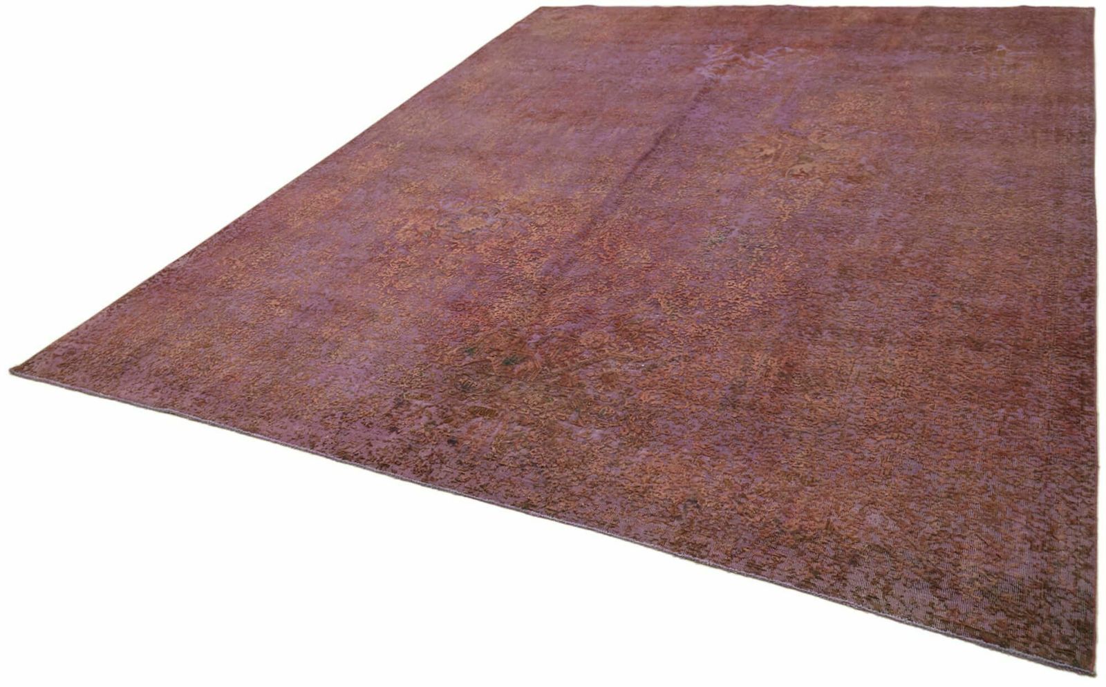 Handmade Purple Overdyed Large Area Rug 292 Cm X 387 Cm photo for sale