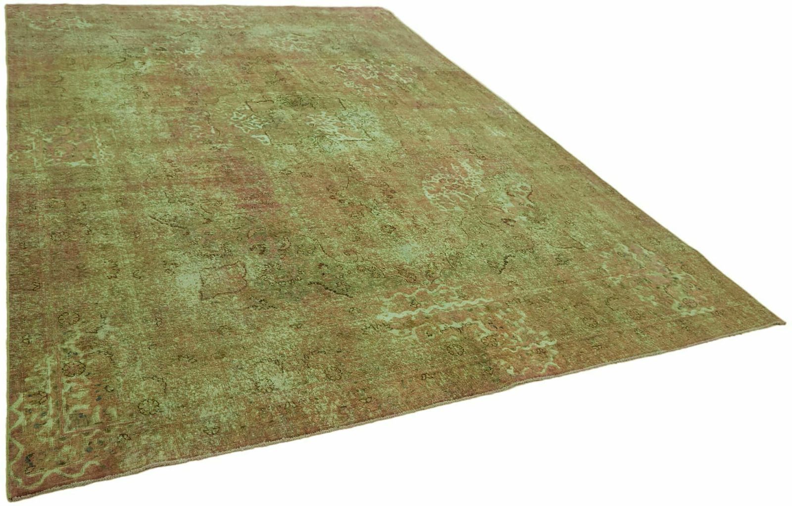 Handmade Green Overdyed Large Area Rug 285 Cm X 390 Cm photo furniture