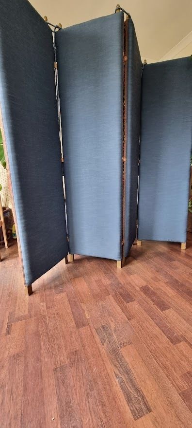 Stunning And Unique Mid Century Shot Silk Room Divider Screen photo Home Decor