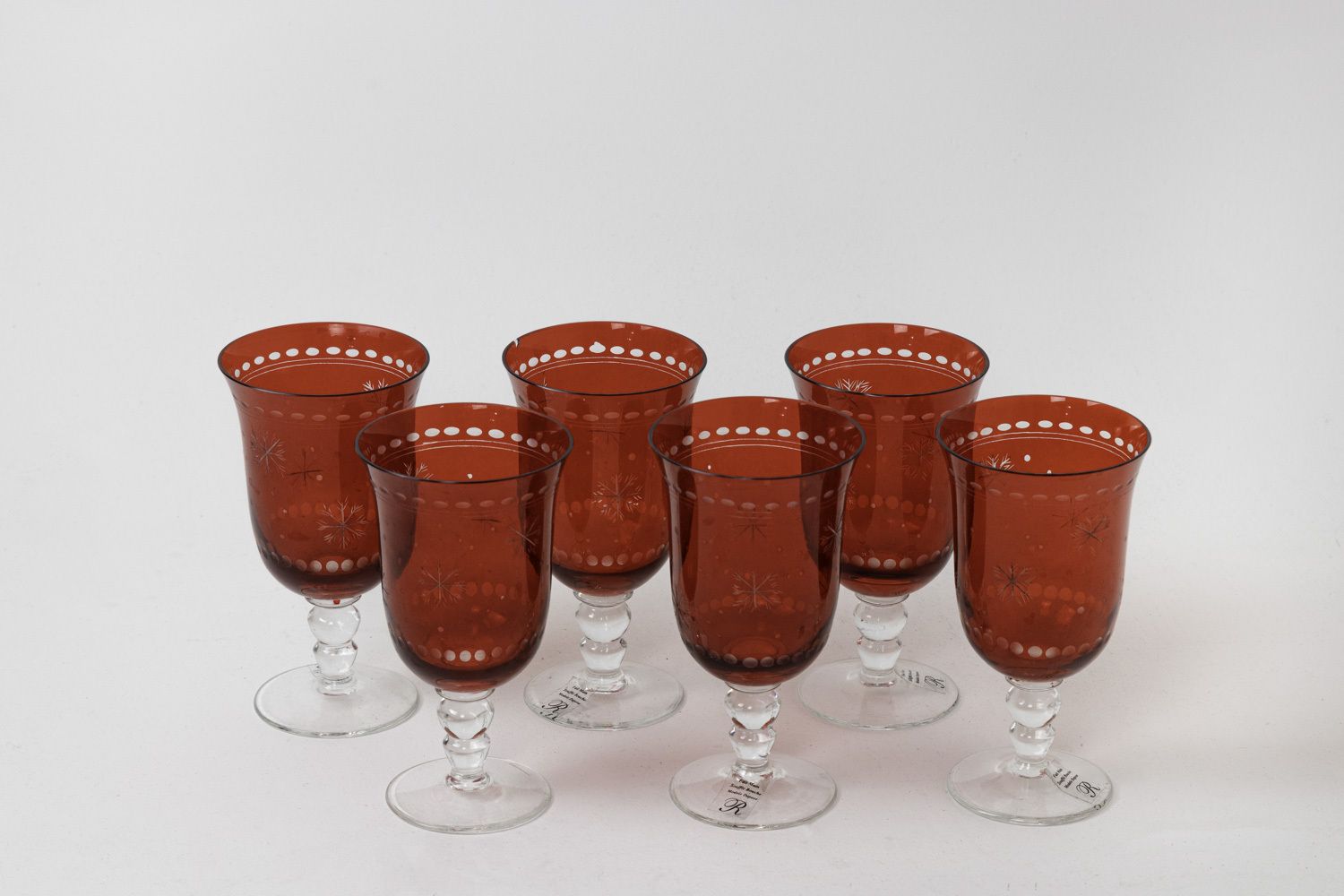 photo for sale Bohemian Crystal Style Glassware Set, Contemporary Work