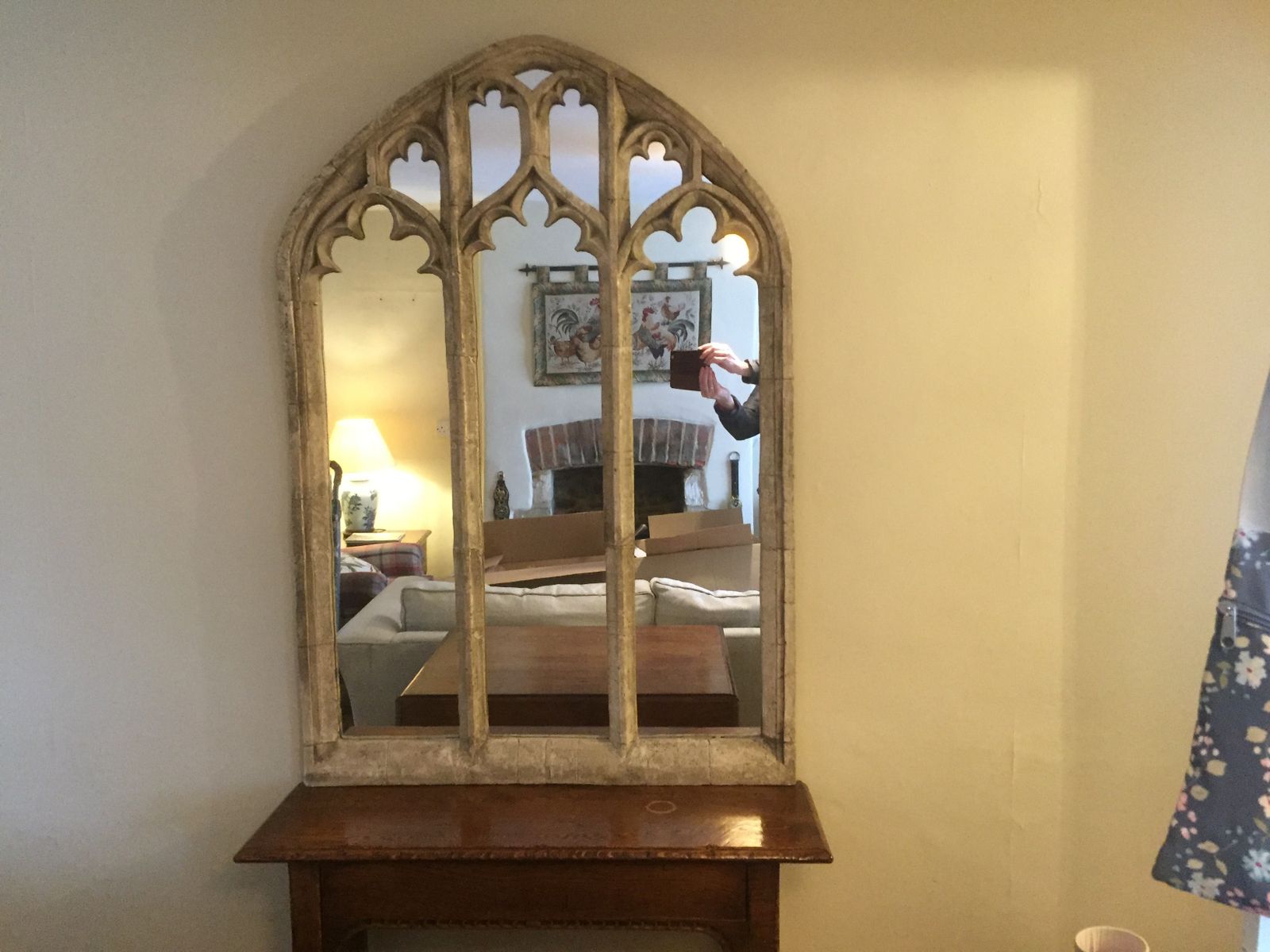 Large Gothic Style Over Mantle Mirror photo buy