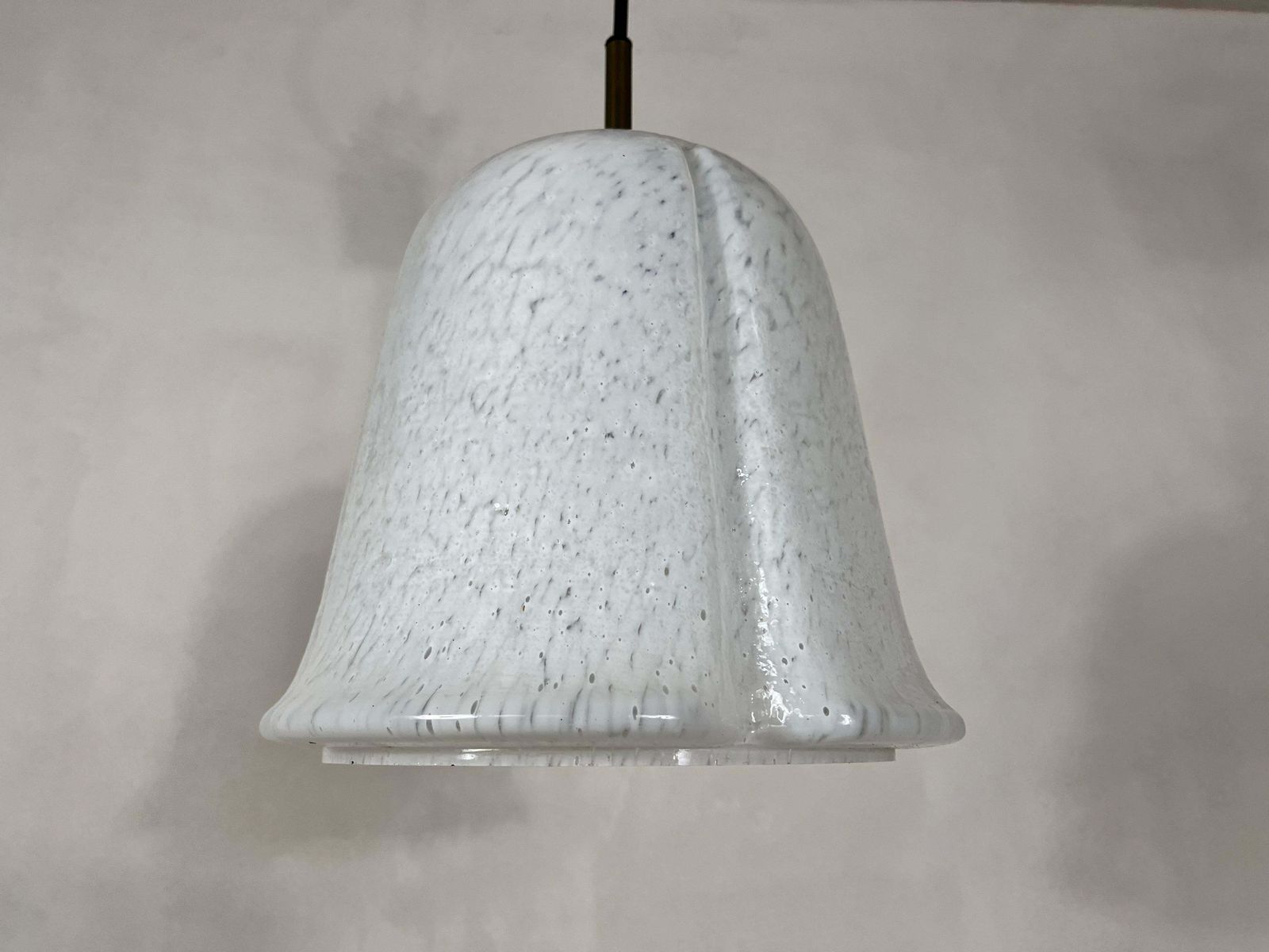 Midcentury Glass Pendant Lamp By Glashütte Limburg, 1960s photo furniture