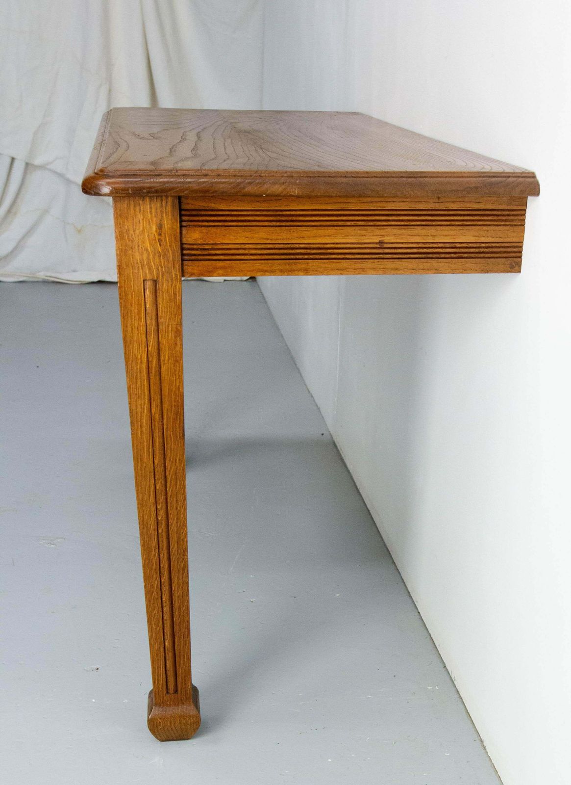 Antique French Oak Wall Mounted Console Art Deco Circa 1940 photo vintage